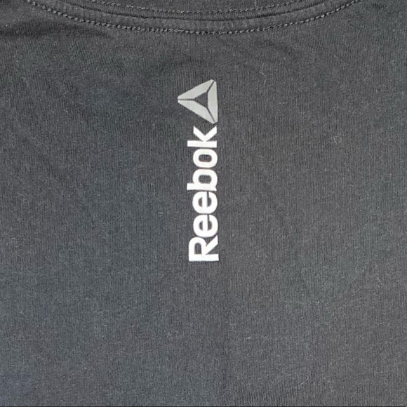🟣 Reebok Black Soft Tee Shiny Graphic Sz Large - Picture 11 of 16